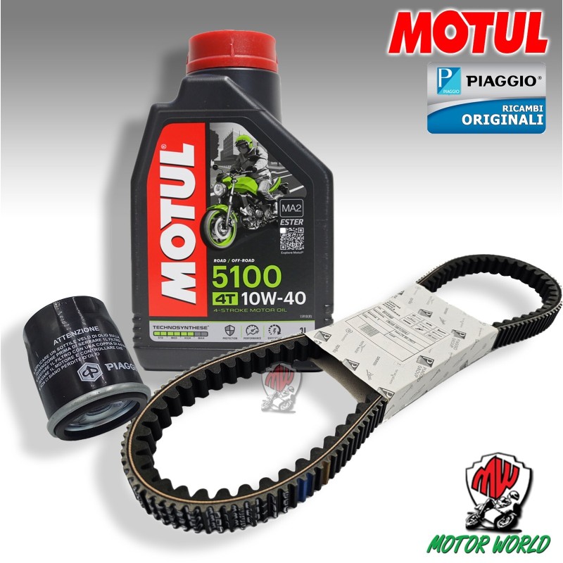 KIT TAGLIANDO OLIO 10W40 CINGHIA FILTRO PIAGGIO DERBI RAMBLA 2ver 250 2008 IN SU