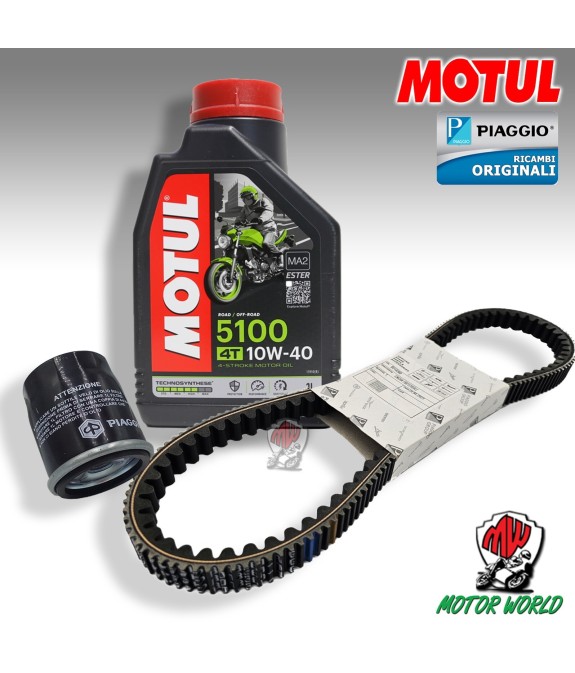KIT TAGLIANDO OLIO 10W40 CINGHIA FILTRO PIAGGIO DERBI RAMBLA 2ver 250 2008 IN SU