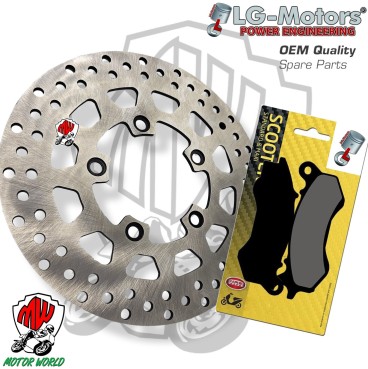 KIT DISCO FRENO ANTERIORE + PASTIGLIE FRENO KYMCO 125 AGILITY PLUS 2014