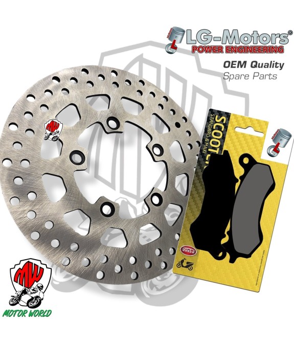 KIT DISCO FRENO ANTERIORE + PASTIGLIE FRENO KYMCO 125 AGILITY PLUS 2014