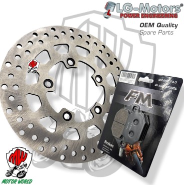KIT DISCO FRENO ANTERIORE + PASTIGLIE FRENO KYMCO PEOPLE S 300 I 2008