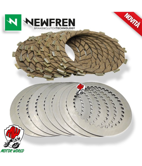 KIT DISCHI FRIZIONE NEWFREN ACCIAIO + GUARNITI KAWASAKI ZX-6R NINJA 636 2004
