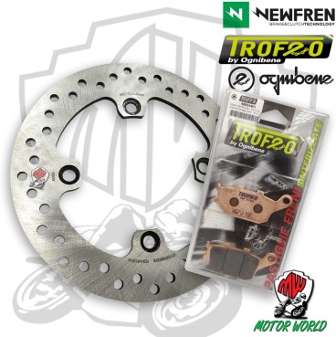 DISCO IN ACCIAIO + PASTIGLIE FRENO POSTERIORE PER HONDA HORNET 600 1998 - 2006