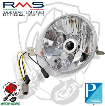 FARO FANALE ANTERIORE IN PLASTICA ORIGINALE ALOGENO VESPA 125 150 200 PX A DISCO