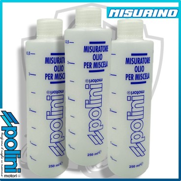 POLINI 3 MISURINI OLIO PER MISCELA CON TAPPO UNIVERSALE VESPA