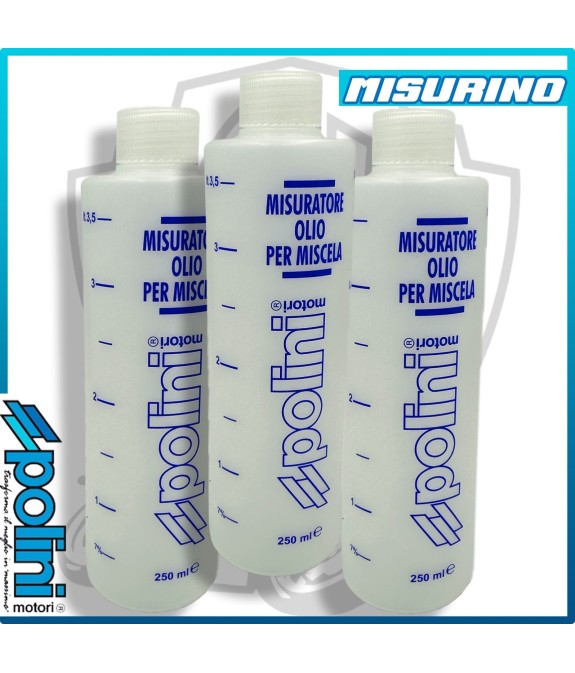 POLINI 3 MISURINI OLIO PER MISCELA CON TAPPO UNIVERSALE VESPA