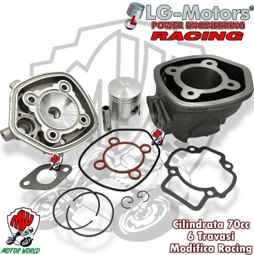 GRUPPO TERMICO CILINDRO RACING LG-MOTORS 70 CC GHISA ø47 Piaggio NRG Power 50 LC