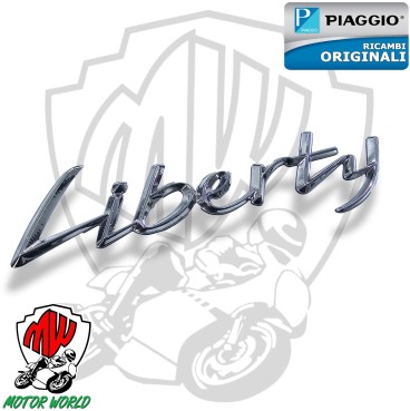 TARGHETTA LATERALE SCRITTA CARENA POSTERIORE LIBERTY 50 125 150 IGET 3V PIAGGIO