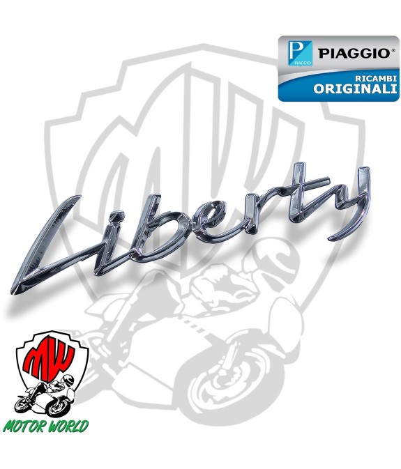 TARGHETTA LATERALE SCRITTA CARENA POSTERIORE LIBERTY 50 125 150 IGET 3V PIAGGIO
