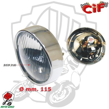 FANALE ANTERIORE ORIGINALE SIEM COMPLETO DI PORTA LAMPADA Ø 115 mm