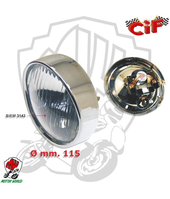 FANALE ANTERIORE ORIGINALE SIEM COMPLETO DI PORTA LAMPADA Ø 115 mm