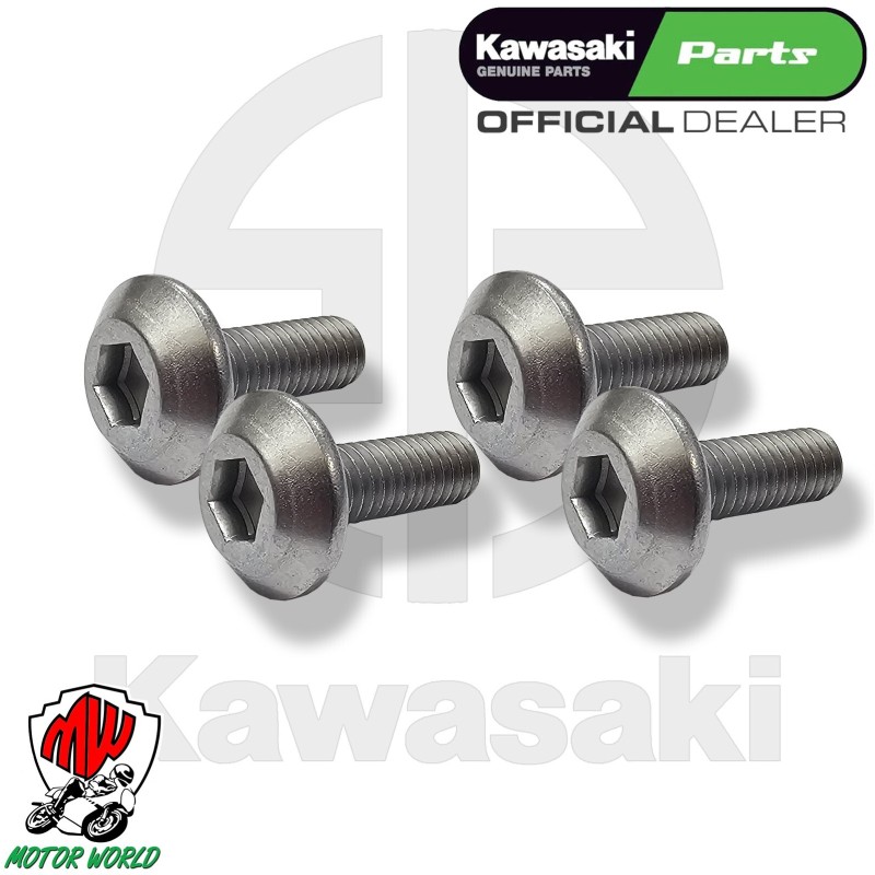 KIT 4 VITE VITI PERNO PER CARENE ORIGINALE OEM KAWASAKI 6X18 6 X 18 IN ACCIAIO