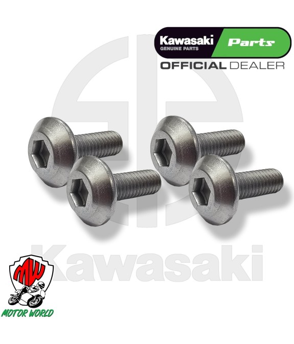 KIT 4 VITE VITI PERNO PER CARENE ORIGINALE OEM KAWASAKI 6X18 6 X 18 IN ACCIAIO