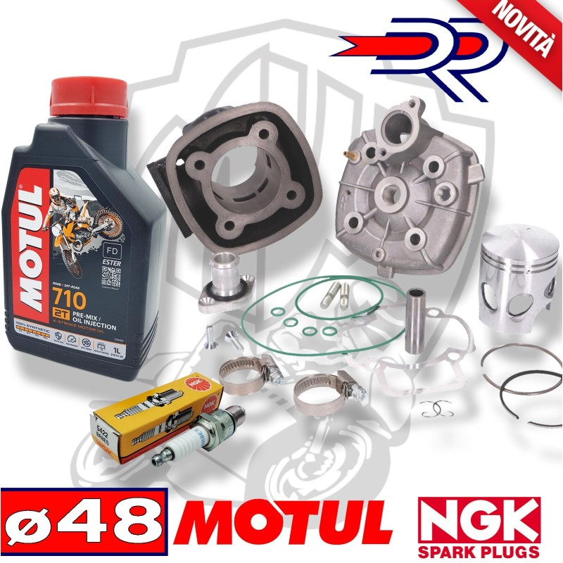 KIT GRUPPO TERMICO CILINDRO DR LC OLIO MOTUL 710 CANDELA PIAGGIO NRG RUNNER H2O