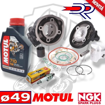 KIT GRUPPO TERMICO CILINDRO DR LC OLIO MOTUL 710 CANDELA MINARELLI AM 3 4 5 6