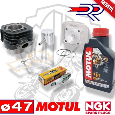 KIT GRUPPO TERMICO CILINDRO DR AC OLIO MOTUL 710 CANDELA YAMAHA ZUMA 50 2T