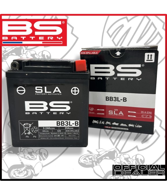 BATTERIA BS BATTERY SLA BB3L-B SENZA MANUTENZIONE AL GEL