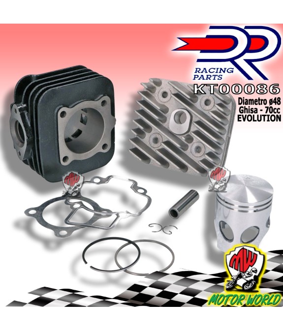 KIT GRUPPO TERMICO CILINDRO DR AC OLIO MOTUL 710 CANDELA PIAGGIO ZIP NRG STALKER