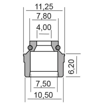 KIT 4 GOMMINI PARAOLI TENUTA VALVOLA PIAGGIO ZIP 4T 50 2006-2013