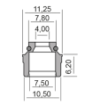 KIT 4 GOMMINI PARAOLI TENUTA VALVOLA PIAGGIO ZIP 4T 50 2006-2013