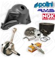 KIT COMPLETO MODIFICA MOTORE CILINDRO POLINI 130 ALBERO CONO 20 E CANDELA APE 50
