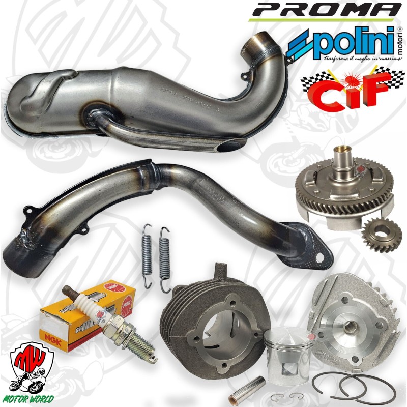 KIT MODIFICA GRUPPO TERMICO 102cc Ø55 POLINI CAMPANA MARMITTA VESPA PK 50 S XL KIT MODIFICA GRUPPO TERMICO 102cc Ø55 POLINI CAMPANA MARMITTA VESPA PK 50 S XL