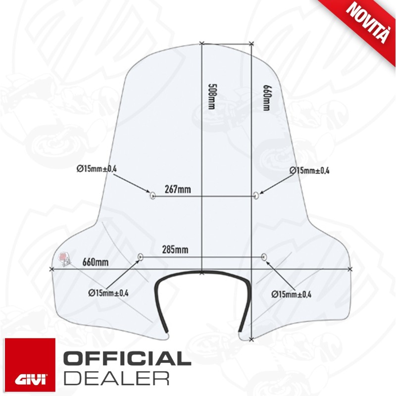 CUPOLINO PARABREZZA PARAVENTO COMPLETO GIVI SUZUKI Address 110 2015 2021 CUPOLINO PARABREZZA PARAVENTO COMPLETO GIVI SUZUKI Address 110 2015 2021