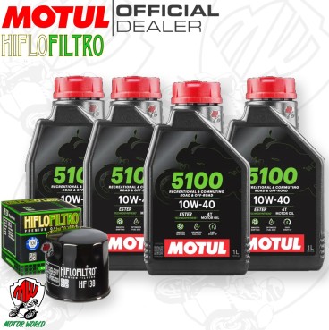 Tagliando SUZUKI GSR 600 2006-2011 / KIT Motul 5100 10W40 + Filtro olio GSR600