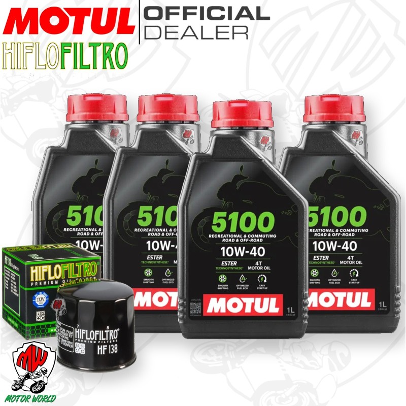 Tagliando SUZUKI GSR 600 2006-2011 / KIT Motul 5100 10W40 + Filtro olio GSR600