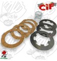 KIT DISCHI FRIZIONE 4 DISCHI SUGHERO + 3 ACCIAIO + 1 MOLLA PER VESPA 50 125