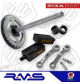 KIT ASSE PEDALI PEDIVELLE DISTANZIALE BUSSOLE SPINE FERMI PEDALI PIAGGIO CIAO SC