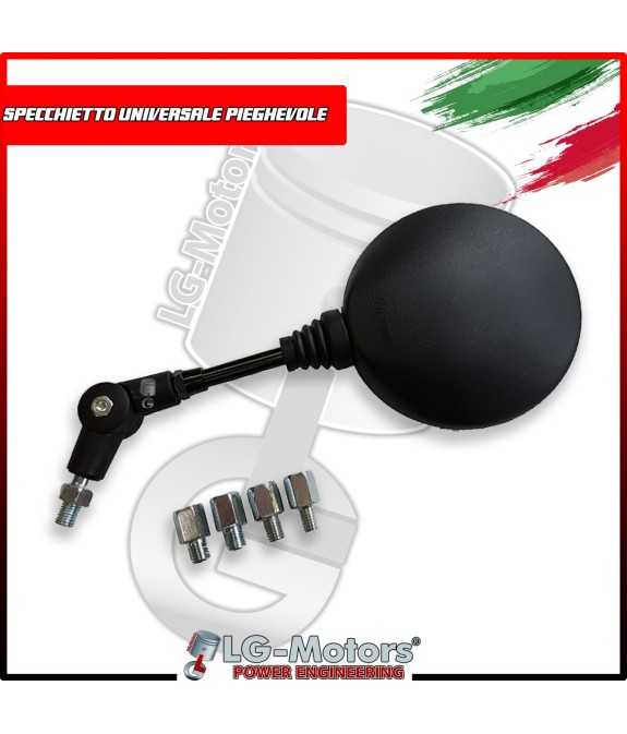 SPECCHIETTO PIEGHEVOLE BCR CON ADATTATORI PER MOTO MOTO CROSS  SCOOTER