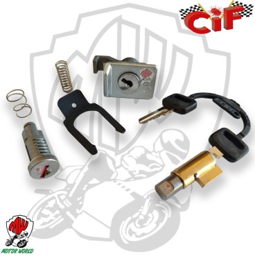 TRIS SERRATURA BLOCCASTERZO BAULETTO SELLA PIAGGIO VESPA PX P 125 X 1984 10 PZ B