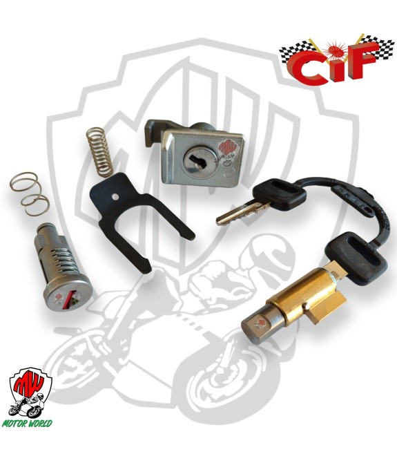 TRIS SERRATURA BLOCCASTERZO BAULETTO SELLA PIAGGIO VESPA PX P 125 X 1984 10 PZ B