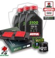 KIT TAGLIANDO MOTUL 5100 10W40 FILTRO ARIA OLIO HONDA XL 700 V TRANSALP 2013