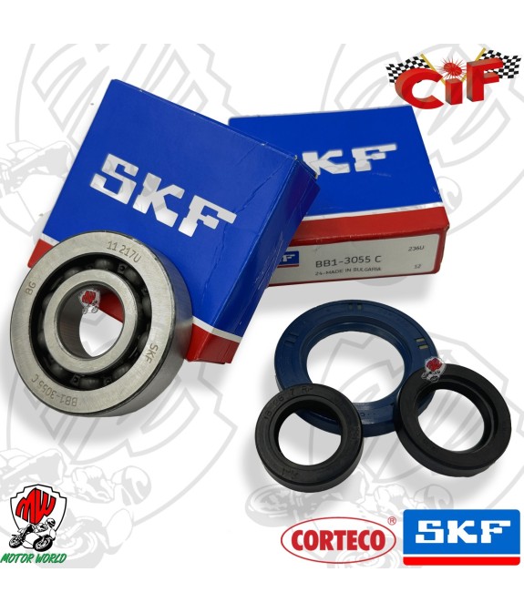 KIT CUSCINETTI BANCO SKF + PARAOLI DERBI ATLANTIS - BULLET 50 2T 2003 IN POI