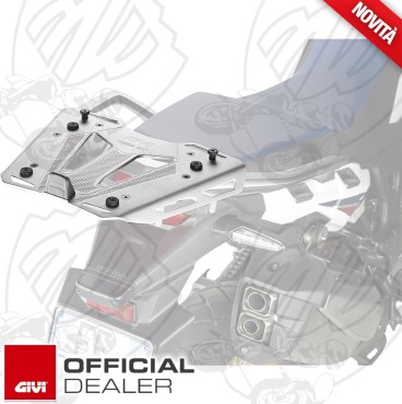 PIASTRA MONOKEY M8A TREKKER RACK [GIVI] - ALLUMINIO ARGENTO ANODIZZATO - COD.M8A