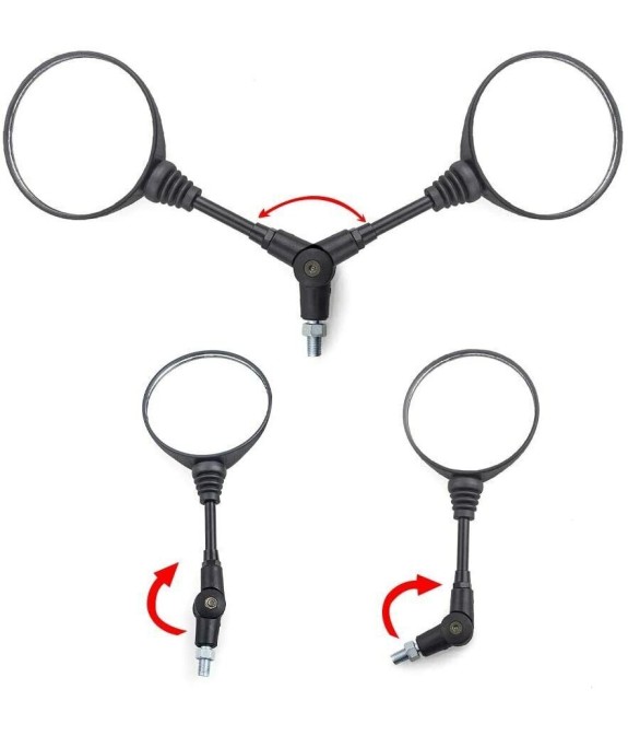 SPECCHIETTO PIEGHEVOLE BCR CON ADATTATORI PER MOTO MOTO CROSS  SCOOTER