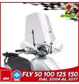 CUPOLINO PARABREZZA PARAVENTO COMPLETO GIVI PIAGGIO Fly 50 100 125 150 2004 2017