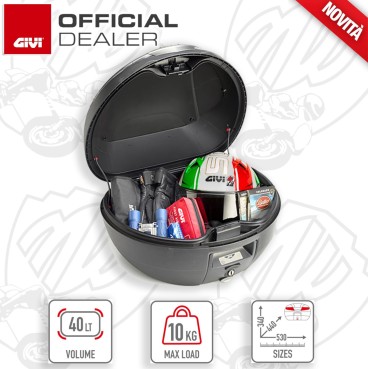 BAULETTO GIVI BAULETTO 40 LITRI NERO CON CATADIOTTRI FUMÉ