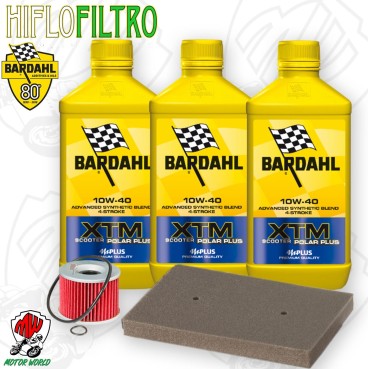 Kit tagliando Olio BARDAHL XTM 10W40 + Filtri KAWASAKI Ninja 250 R 2008