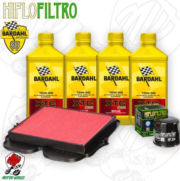 Kit tagliando Olio BARDAHL XTC 15W50 + Filtri HONDA VFR 1200 XD 2012 Crosstourer