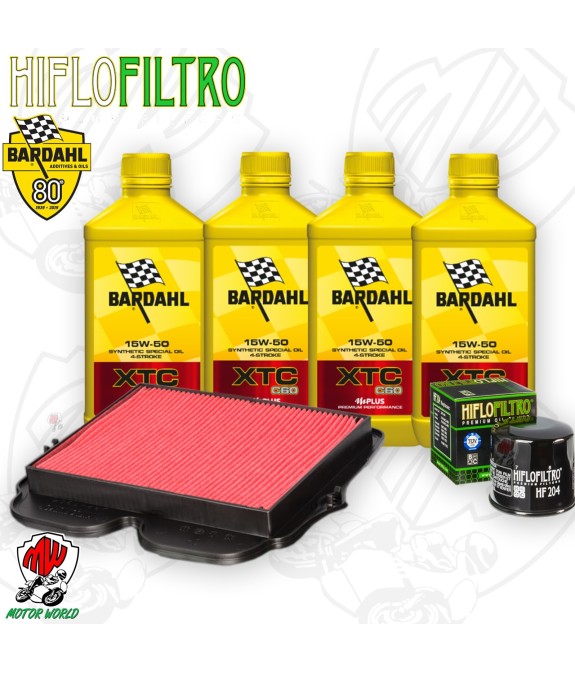 Kit tagliando Olio BARDAHL XTC 15W50 + Filtri HONDA VFR 1200 XD 2012 Crosstourer