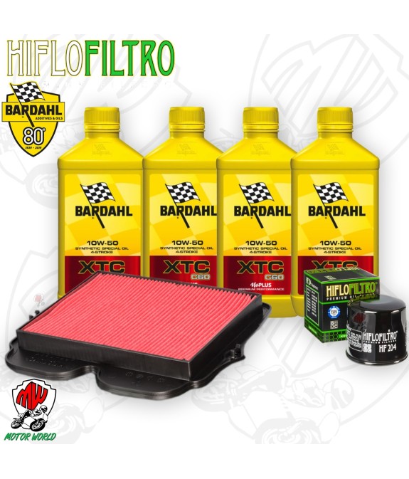 Kit tagliando Olio BARDAHL XTC 10W50 + Filtri HONDA VFR 1200 XD 2012 Crosstourer