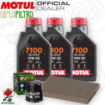 Kit tagliando Olio Motul 7100 10W50 + Filtri KAWASAKI Ninja SE 300 2016