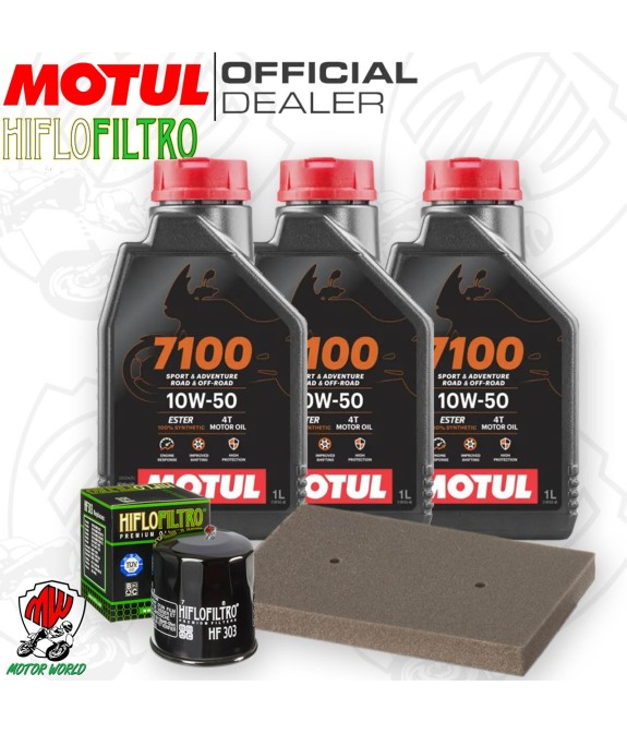 Kit tagliando Olio Motul 7100 10W50 + Filtri KAWASAKI Ninja SE 300 2016