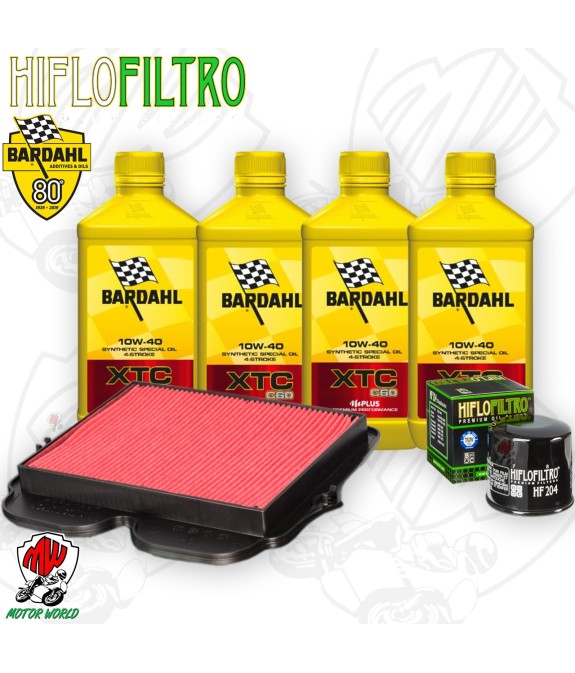 Kit tagliando Olio BARDAHL XTC 10W40 + Filtri HONDA VFR 1200 XD 2012 Crosstourer