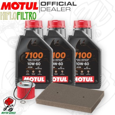 Kit tagliando Olio Motul 7100 10W60 + Filtri KAWASAKI Ninja 250 R 2008