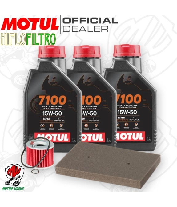 Kit tagliando Olio Motul 7100 15W50 + Filtri KAWASAKI Ninja 250 R 2008
