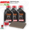 Kit tagliando Olio Motul 7100 15W50 + Filtri KAWASAKI Ninja 250 R 2008